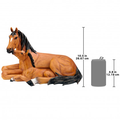 Toscano - Motherly Love Pony Foal and Mare Horse Statue
