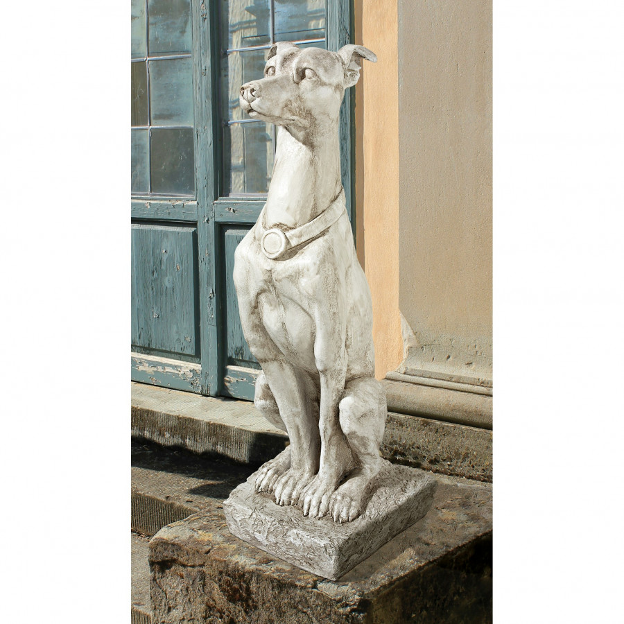 Toscano - Art Deco Whippet Greyhound Sentinel Dog Statue