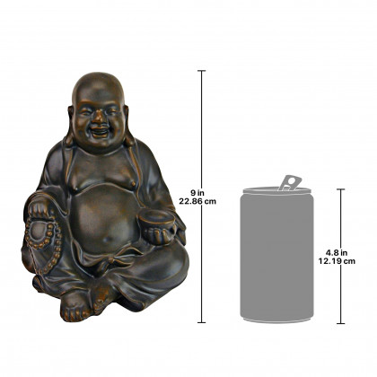 Toscano Laughing Buddha Happy Hotei Statue - Medium