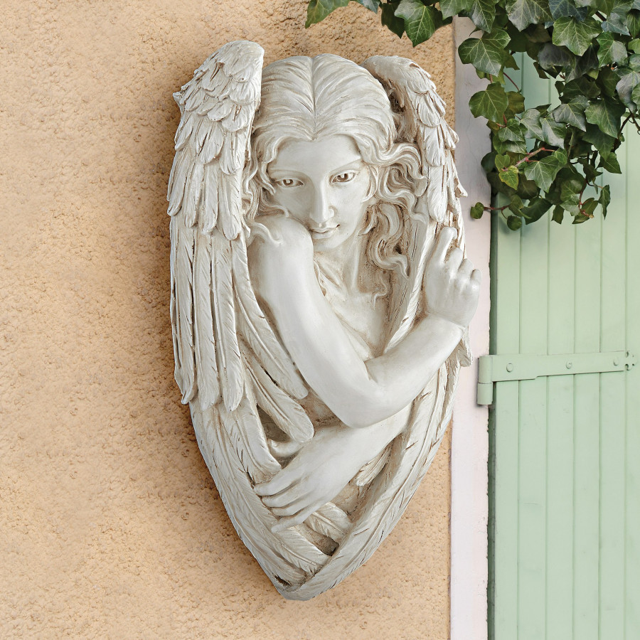 Toscano - Tristan the Timid Angel Wall Sculpture