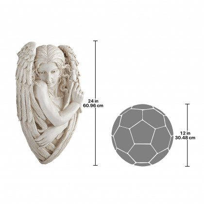 Toscano - Tristan the Timid Angel Wall Sculpture