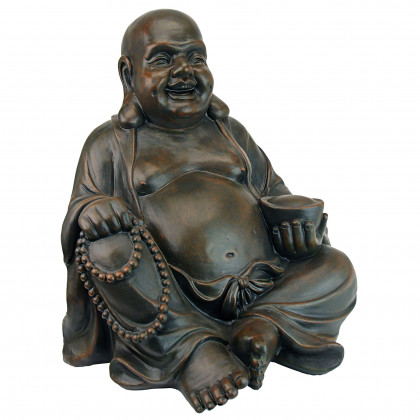 Toscano Laughing Buddha Happy Hotei Statue - Large