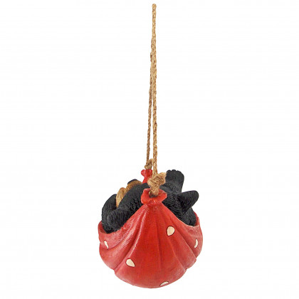 Toscano - Forest Summer Snooze Black Bear Cub Hanging Hammock Statue