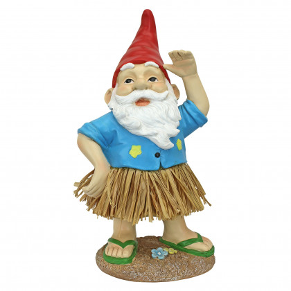Toscano - Hawaiian Hank Grass Skirt Gnome Statue