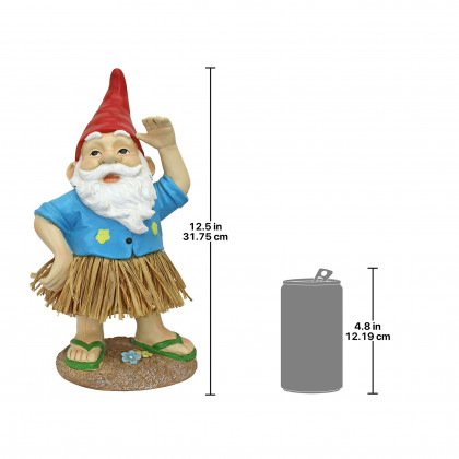 Toscano - Hawaiian Hank Grass Skirt Gnome Statue