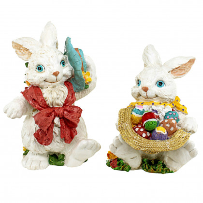 Toscano - Constance and Mortimer Easter Rabbit Statues