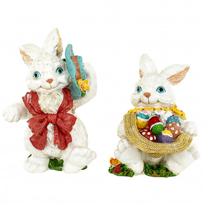 Toscano - Constance and Mortimer Easter Rabbit Statues