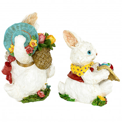 Toscano - Constance and Mortimer Easter Rabbit Statues
