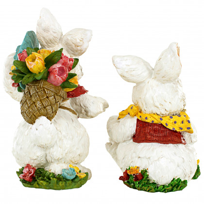 Toscano - Constance and Mortimer Easter Rabbit Statues