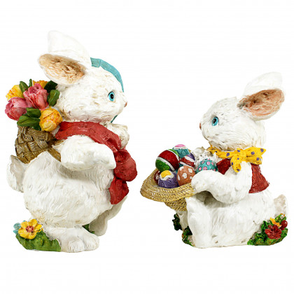 Toscano - Constance and Mortimer Easter Rabbit Statues