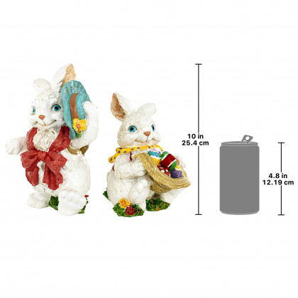 Toscano - Constance and Mortimer Easter Rabbit Statues