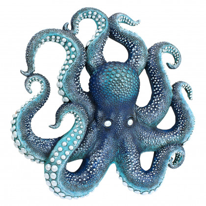 Toscano - Deadly Blue Octopus of the Coral Reef Wall Sculpture