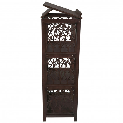 Toscano - Saint Thomas Aquinas Gothic Bookcase in Walnut, Wood
