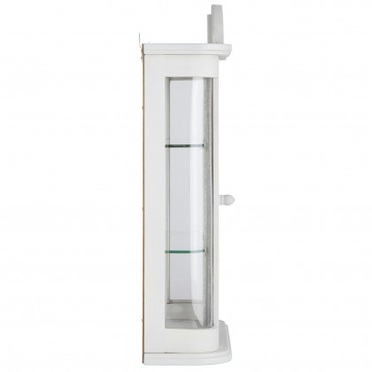 Toscano Rosedale Hardwood Wall Curio Cabinet - Lily White