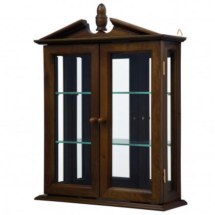 Toscano Amesbury Manor Wall Curio Cabinet - Walnut