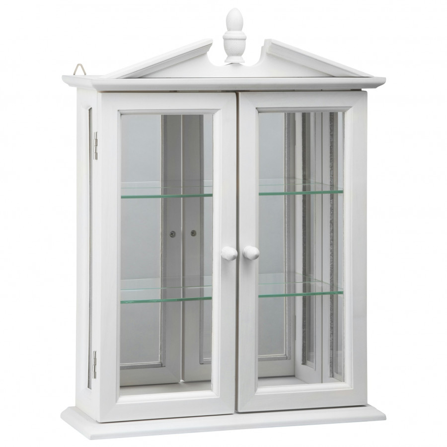 Toscano Amesbury Manor Wall Curio Cabinet - Lily White