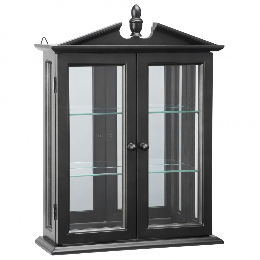 Toscano Amesbury Manor Wall Curio Cabinet - Ebony