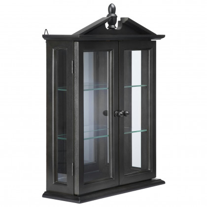 Toscano Amesbury Manor Wall Curio Cabinet - Ebony