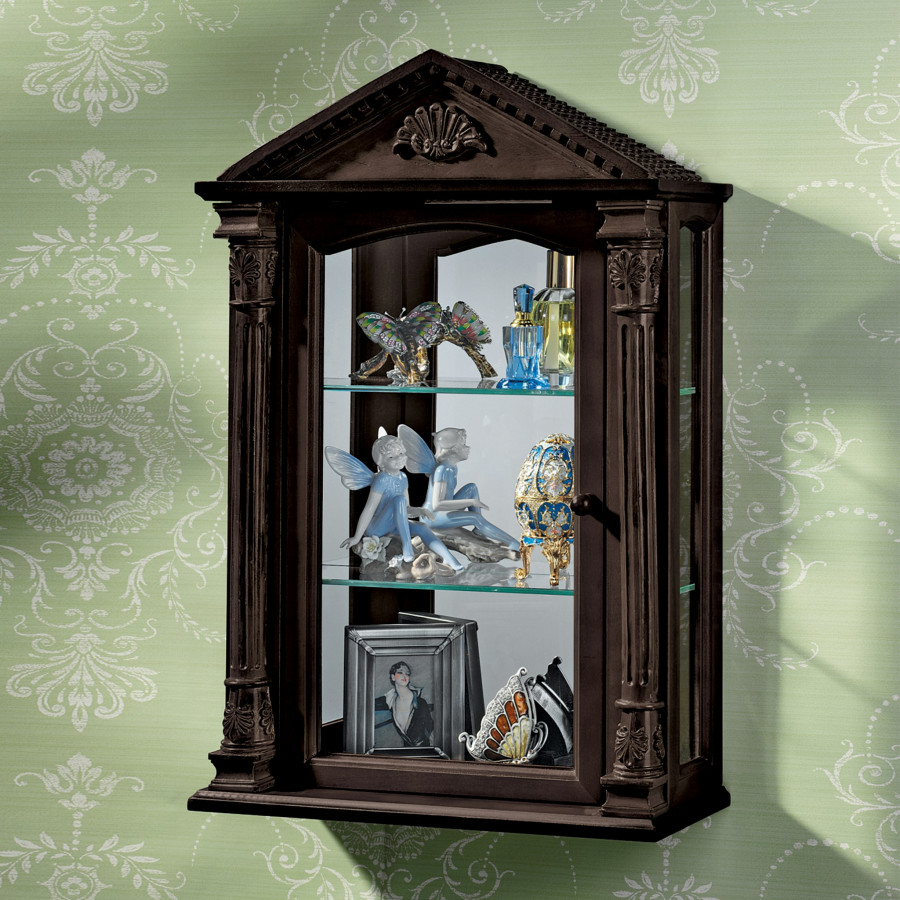 Toscano - Essex Hall Wall Curio Cabinet in Hardwood