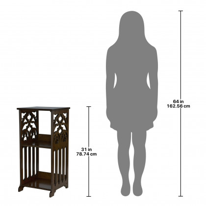 Toscano - Saint Thomas Aquinas Gothic Side Table in Hardwood