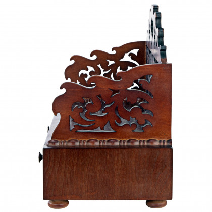 Toscano - Antiquarian Tracery Desktop Book Organizer in Walnut, Hardwood