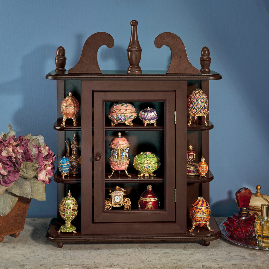 Toscano - Savile Row Hardwood Wall Curio Display Cabinet