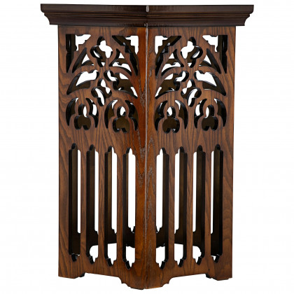 Toscano - Saint Thomas Aquinas Gothic Tracery Side Table in Hardwood