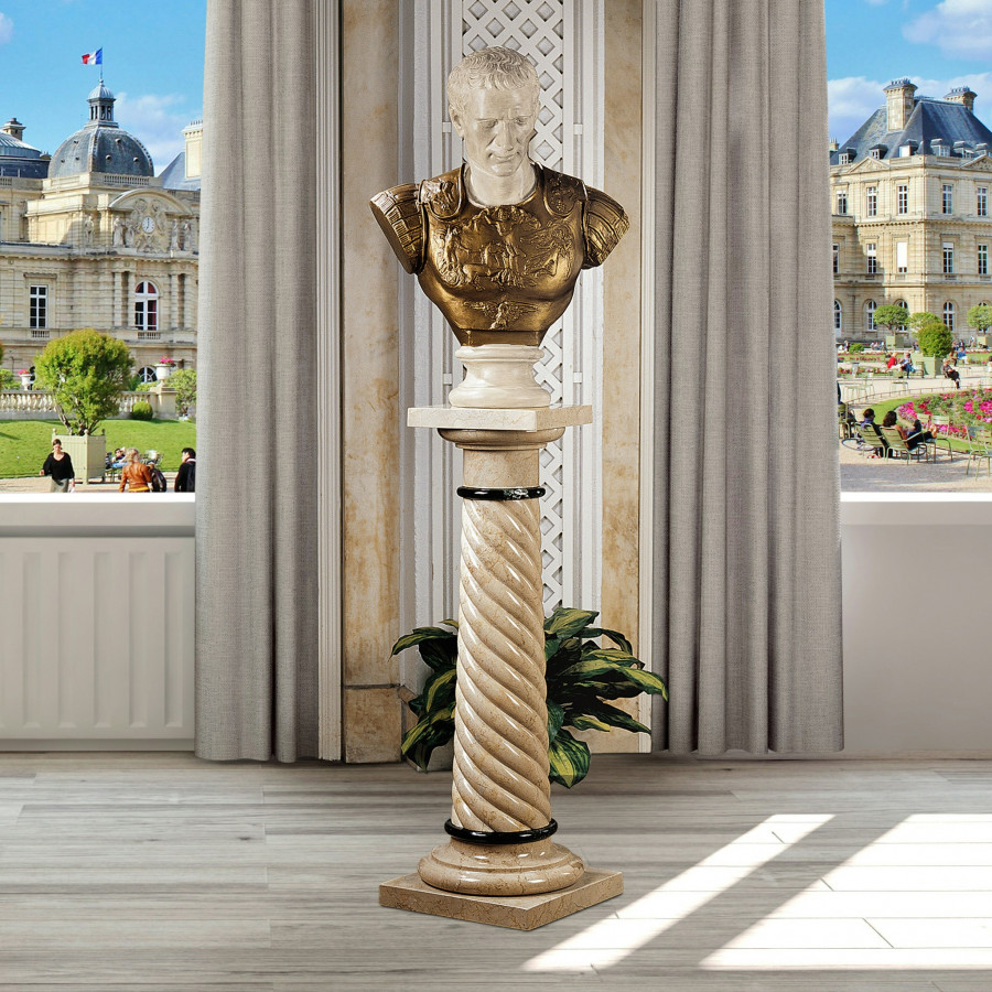 Toscano - Bottochino Spiraled Solid Column in Ivory, Marble