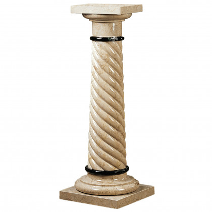 Toscano - Bottochino Spiraled Solid Column in Ivory, Marble