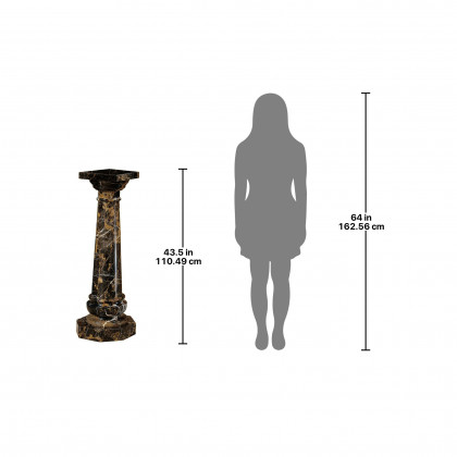Toscano - Opulent Versailles Column in Ebony, Marble