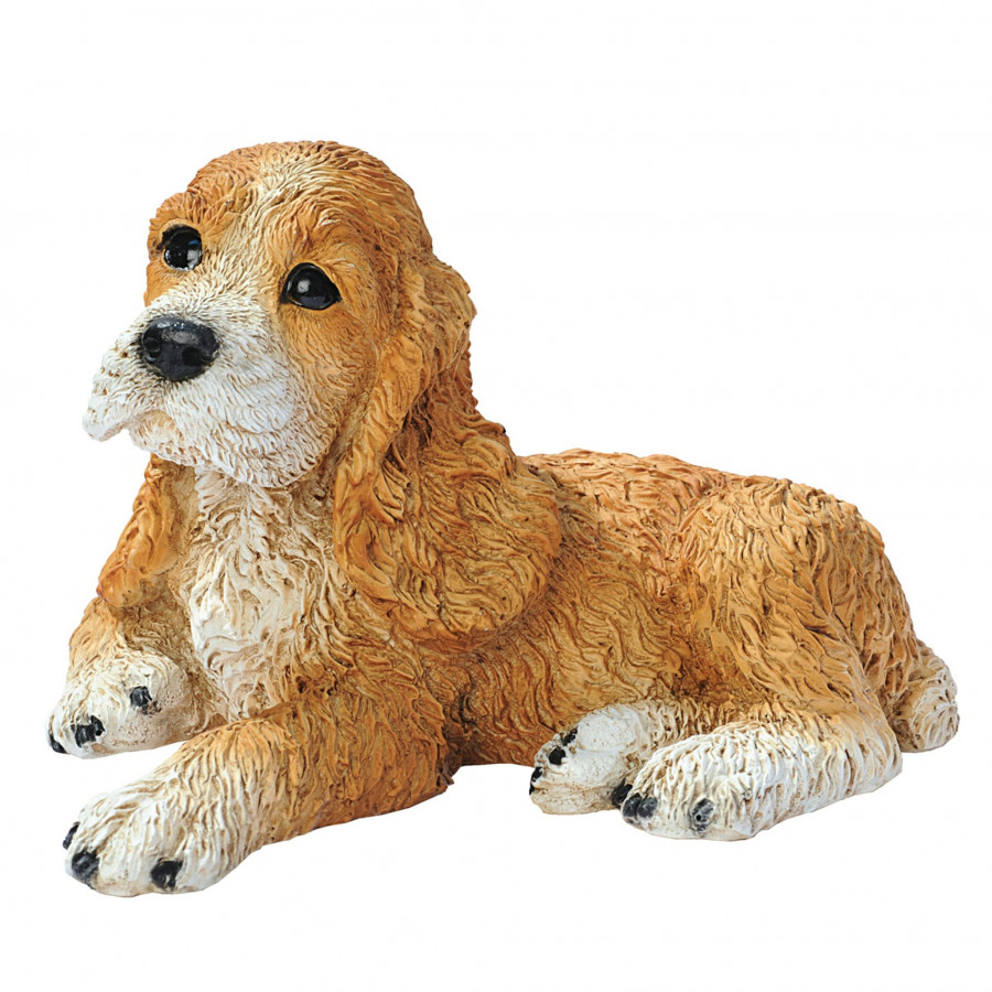 Toscano - Brown Cocker Spaniel Puppy Dog Statue
