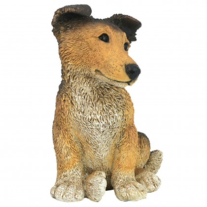 Toscano - Brown Collie Puppy Dog Statue