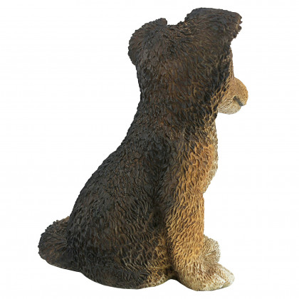 Toscano - Brown Collie Puppy Dog Statue