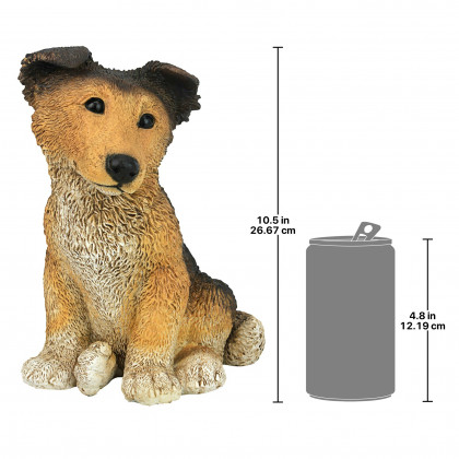 Toscano - Brown Collie Puppy Dog Statue