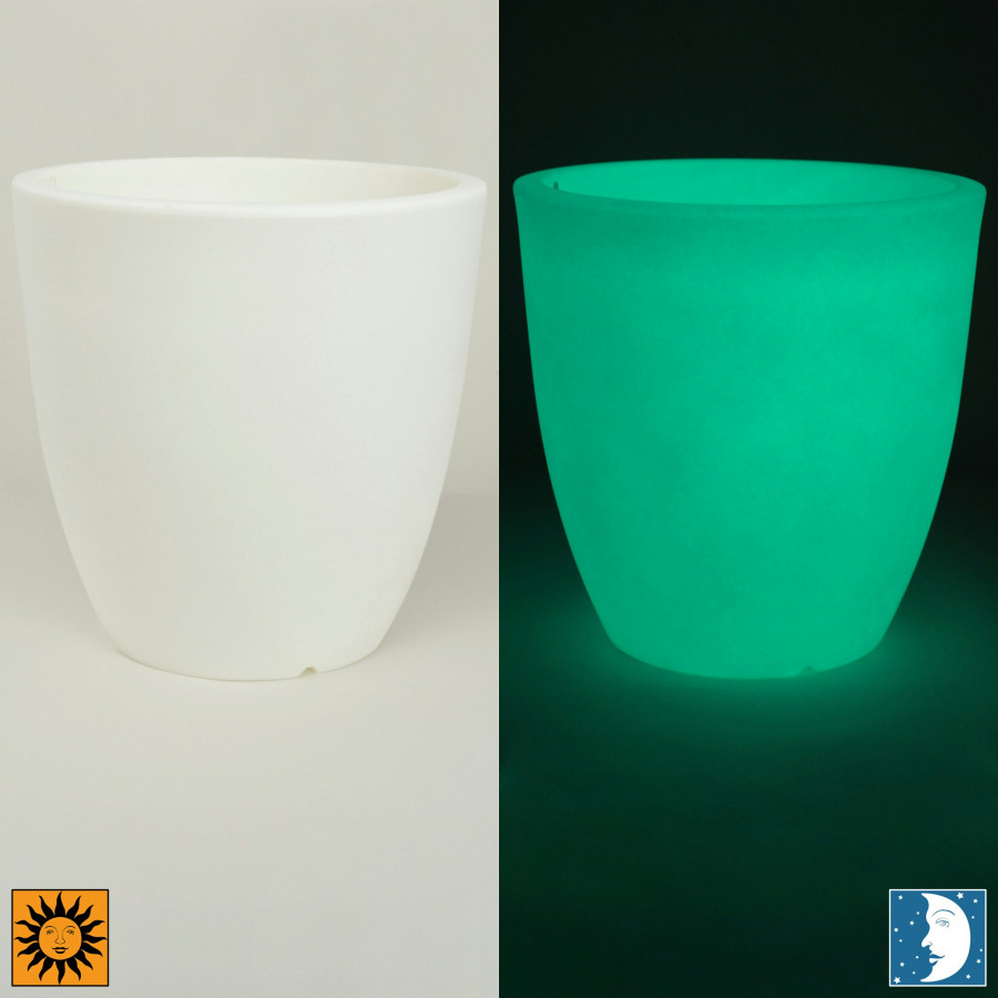Toscano Glow in the Dark 19" Planter Urn — White
