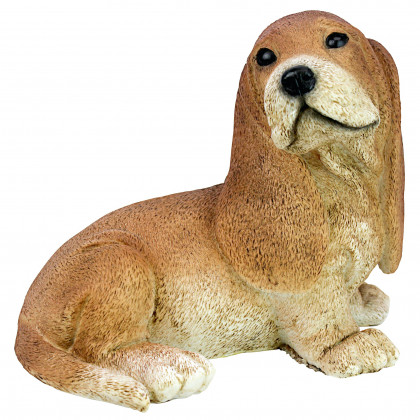 Toscano - Brown Basset Puppy Dog Statue