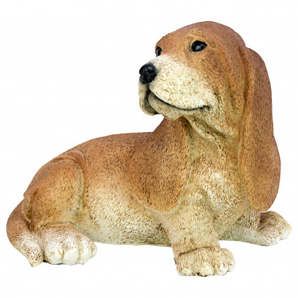 Toscano - Brown Basset Puppy Dog Statue