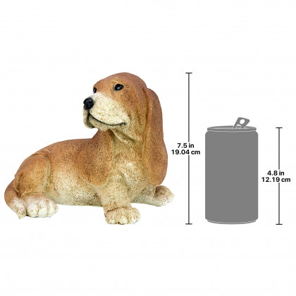 Toscano - Brown Basset Puppy Dog Statue