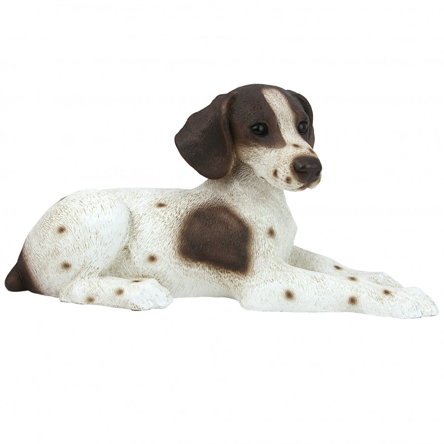 Toscano - Brown  White Pointer Puppy Dog Statue