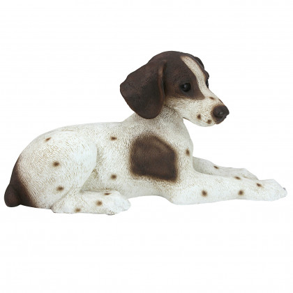 Toscano - Brown  White Pointer Puppy Dog Statue