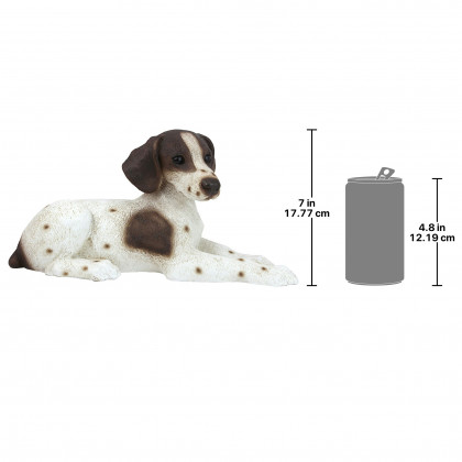 Toscano - Brown  White Pointer Puppy Dog Statue
