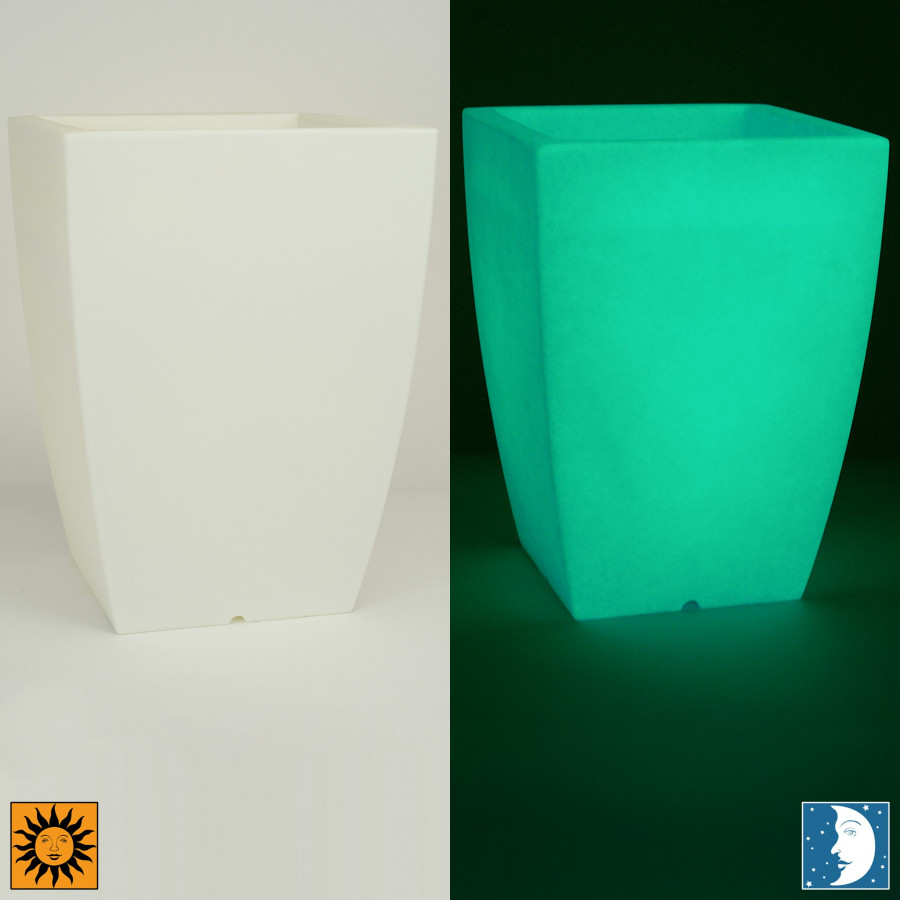 Toscano Glow in the Dark 12" Planter Urn - White