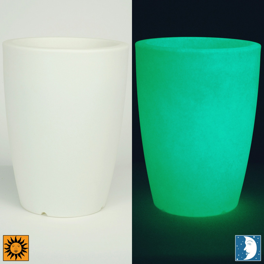 Toscano Glow in the Dark 14" Planter Urn - White