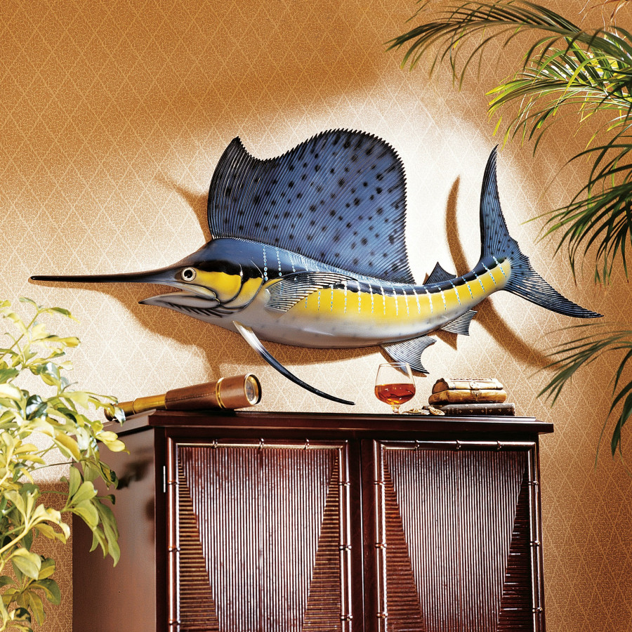 Toscano - Key West Sailfish Trophy Wall Sculpture