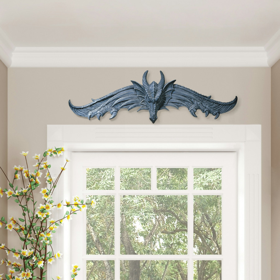 Toscano - Hardwick Dragon Sculptural Wall Pediment