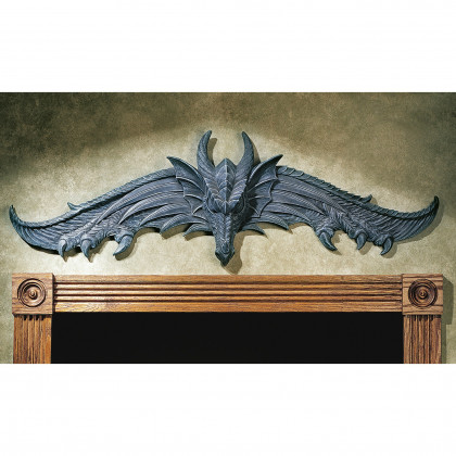 Toscano - Hardwick Dragon Sculptural Wall Pediment