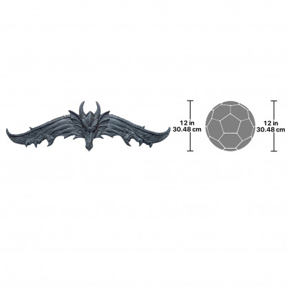 Toscano - Hardwick Dragon Sculptural Wall Pediment