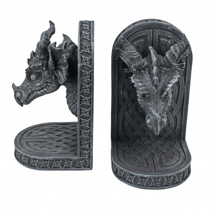 Toscano - Gray Friar Medieval Dragon Bookend Pair in Designer Resin