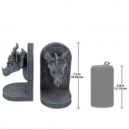 Toscano - Gray Friar Medieval Dragon Bookend Pair in Designer Resin
