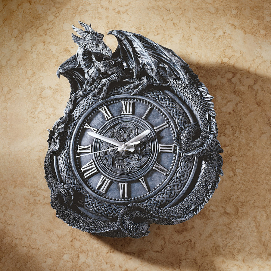 Toscano - Penhurst Dragon Sculptural Wall Clock